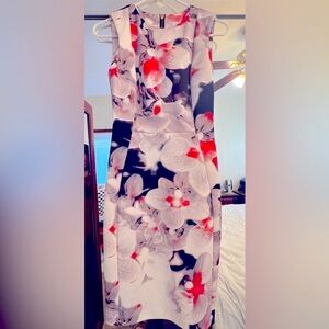 Calvin Klien’s Floral Scuba Dress 
Size 2